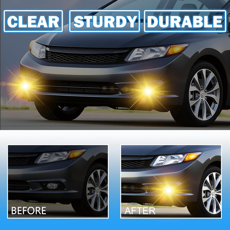 OKSIWA Fog Lights Compatible with 2012 Honda Civic 4DR Front Fog Lamps Assemblies with Switch and Wiring Harness 1 Pair of Fog Lights-2