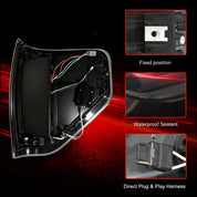 OKSIWA Sequential Full Led tail lights Compatible with Ford F150 2009-2014, Starting Animated, Dynamic Turn Signal,Brake Light, Reverse Light Rear Light Assembly