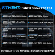 OKSIWA LED Fog Lights Assembly for BMW 3 Series 2006-2008 (323i /325i / 325xi / 328i / 328xi / 330i / 330xi / 335i / 335xi Sedan E90 / Wagon E91) Front Driving Fog Lamp Clear Lens -1 Pair