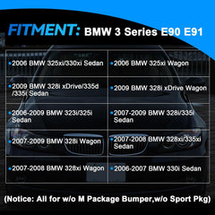 OKSIWA LED Fog Lights Assembly for BMW 3 Series 2006-2008 (323i /325i / 325xi / 328i / 328xi / 330i / 330xi / 335i / 335xi Sedan E90 / Wagon E91) Front Driving Fog Lamp Clear Lens -1 Pair-3
