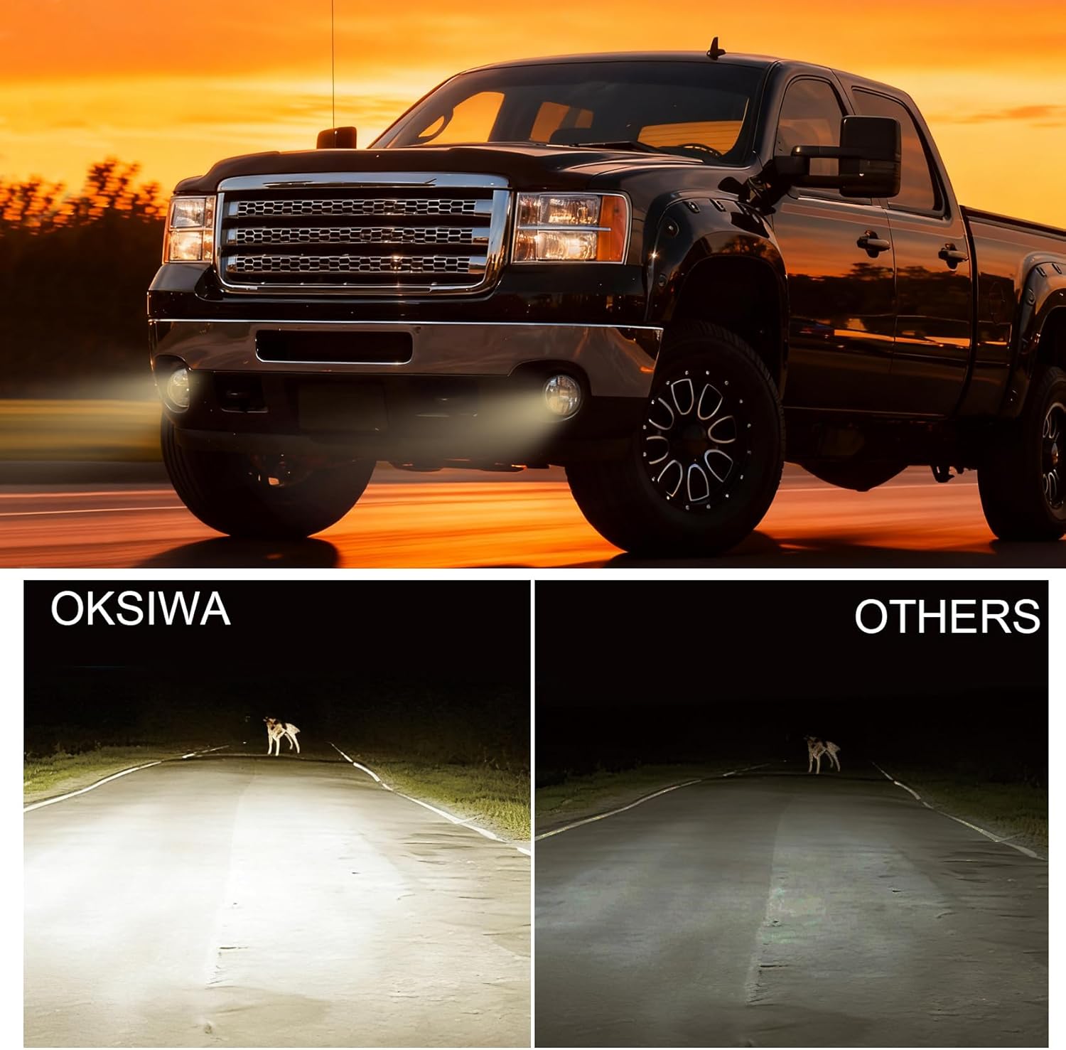 DOT Approved Halogen Fog Lights for 2007-2013 GMC Sierra 1500 & 2007-2014 Sierra 2500/3500HD Plug & Play-3