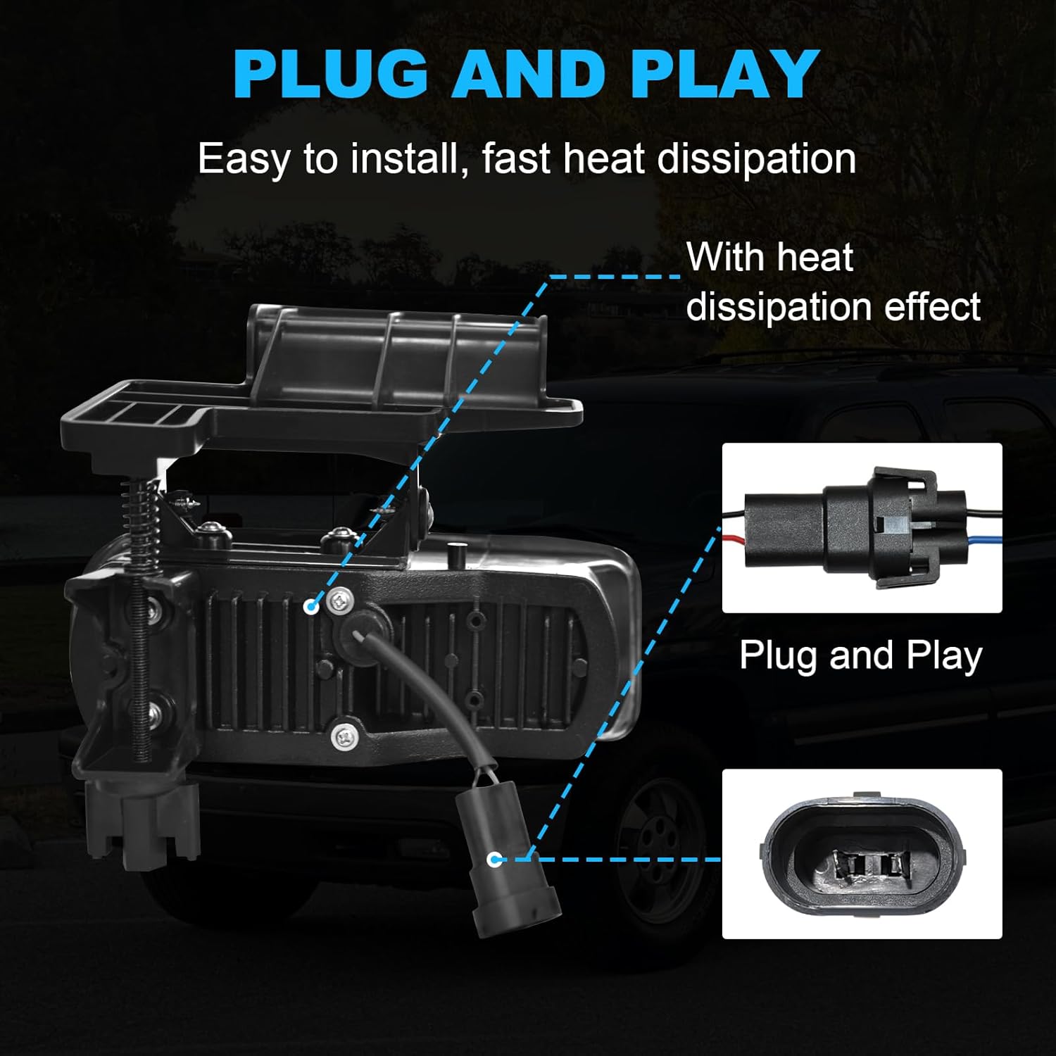 OKSIWA Fog Lights Replacement for 1999-2002 Chevy Silverado 1500/2500/3500 - Direct Fit Front Bumper Fog Lamp Assembly Pair (Left+Right) - Durable ABS Housing, Weather Resistant