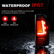 OKSIWA Full LED Tail Lights Assemble Compatible for 1999-2006 GMC Sierra 1500/2500/3500 & 1999-2002 Chevy Silverado 1500/2500 With Start-Up Animation, Dynamic Turn Signals, Brake Light,Reverse Light