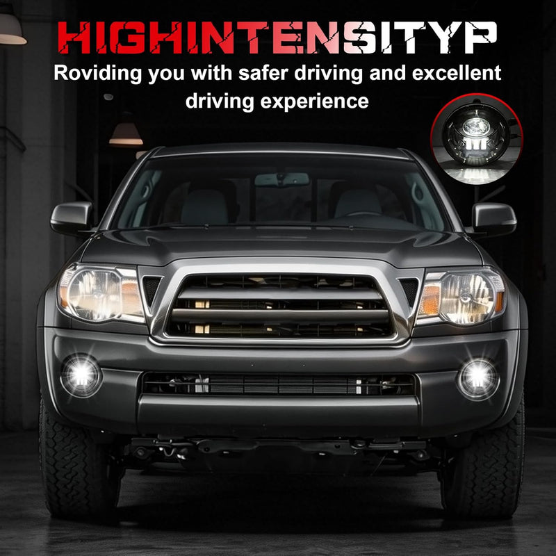OKSIWA LED Fog Lights Fit for 2005-2011 Tacoma,2007-2013 Tundra,2004-2006 Solara,2008-2015 Sequoia Clear Lens 1Pair Upgraded Modified Fog Lamps Assembly-4