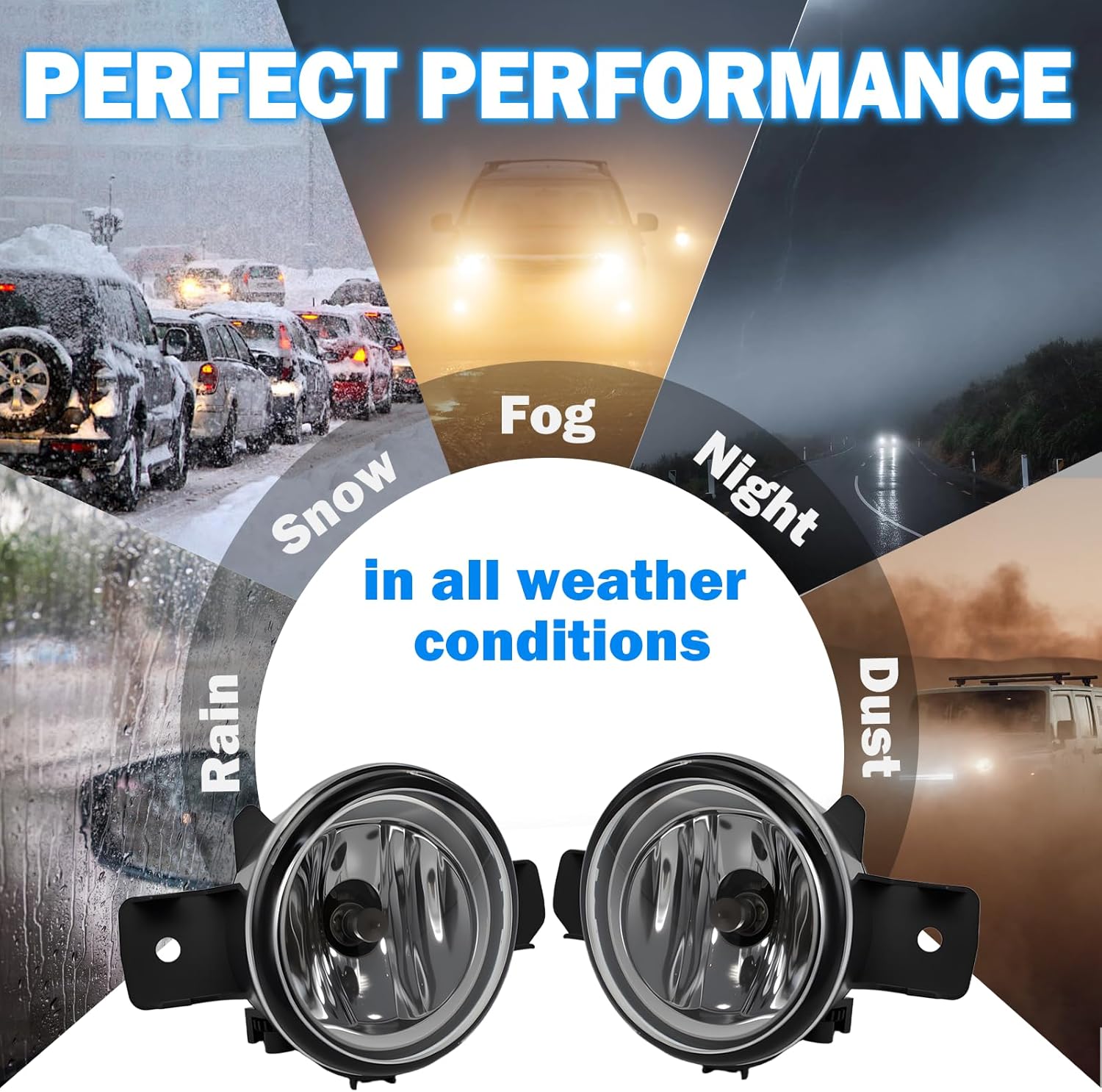 OKSIWA Halogen Fog Light Replacement for Nissan Altima 2008-2013/Rogue 2008-2015/Maxima 2009-2014/Versa 2012-2016/Murano 2015-2016/Pathfi Driver and Passenger Side-7