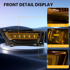 OKSIWA LED Fog Lights Assembly Replacement Fit for 2013 2014 2015 Honda Accord 4 Door Sedan w/Switch Wirning Harness Clear Lens(1 set)-6