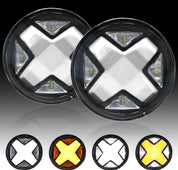 OKSIWA LED Fog Lights with DRL & turn singal Assembly Compatible With 2005-2011 Tacoma,2007-2013 Tundra,2004-2006 Solara,2008-2015 Sequoia Clear Lens 1Pair Upgraded Modified Lamps