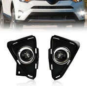 OKSIWA LED Fog Lights for 2016 2017 2018 Toyota RAV4,1 Pair Front Driving Fog Lamps Kits with Wiring Harness Switch,Clear Lens
