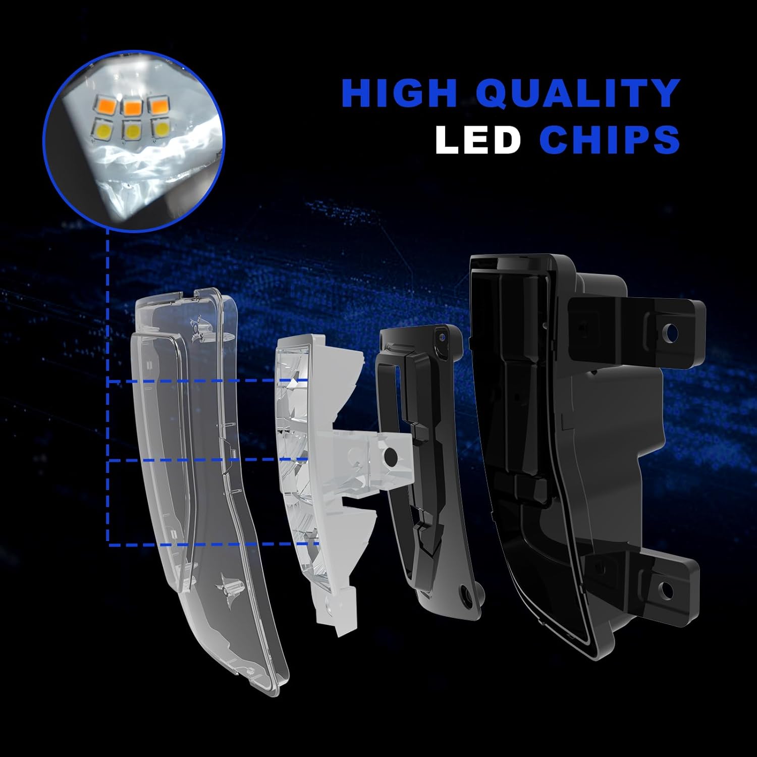 OKSIWA Led Fog Lights for 2016 2017 2018 Chevy Silverado 1500, 1 Pair Fog Lamps