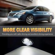 OKSIWA LED Fog Light,Compatible with 2013-2015 Nissan Sentra(Not Fit for SR type),Front Bumer Driving Light Fog Lamp Assembly Kit with Wiring Harness, Switch,Plug and Play