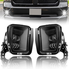 OKSIWA LED Fog Light fit for 2013 2014 2015 2016 2017 2018 Dodge Ram 1500 Pickup 2019 2020 2021 RAM 1500 Classic(Not Fit for Rebel Model) Fog Lamps With Black Trim-1