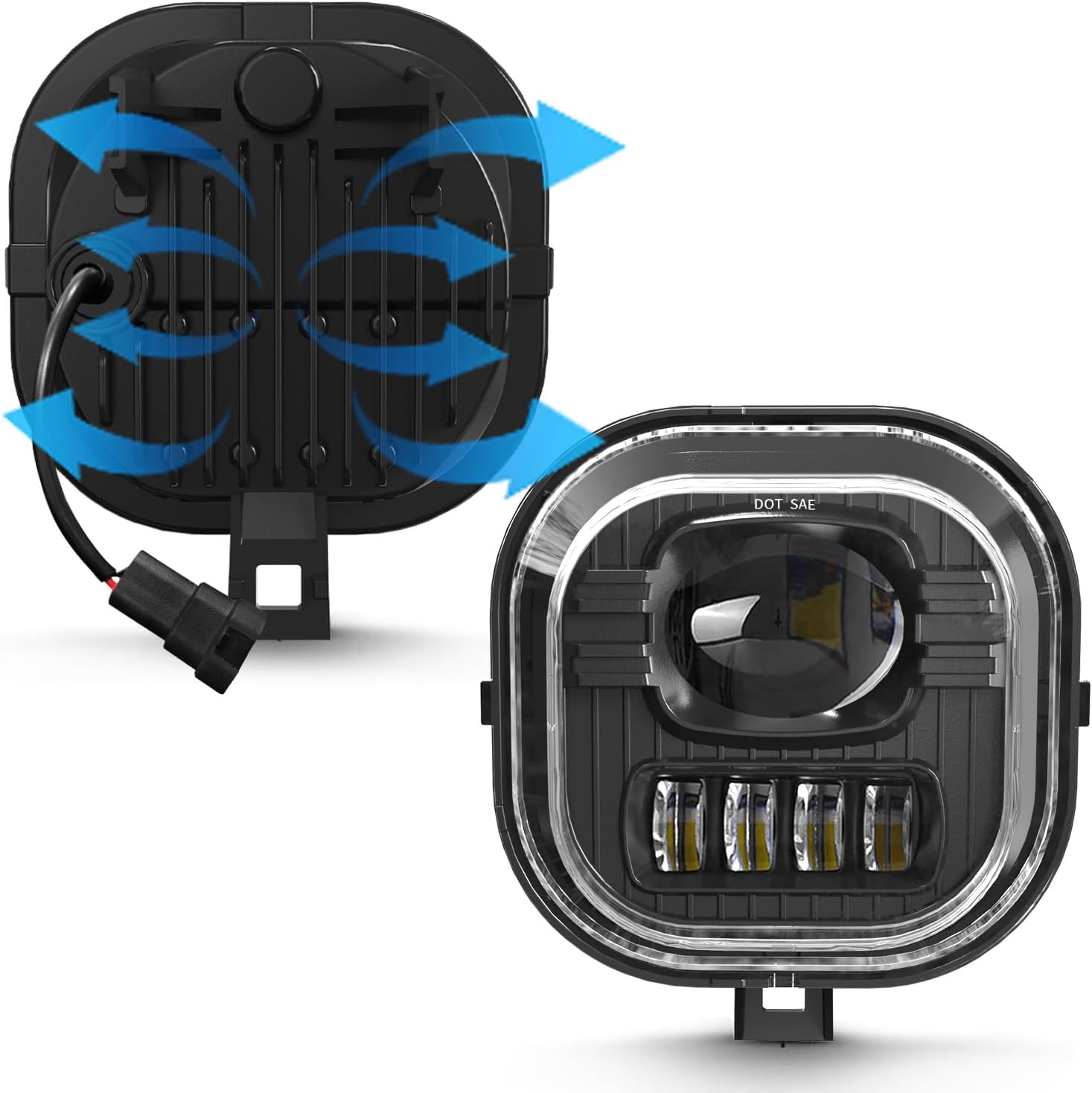 OKSIWA LED Fog Light Assembly for 1999-2016 Ford F250 F350 F450 F550 Super Duty - Driving Fog Lamp Compatible with Original Frame 【No fog lamp bracket】