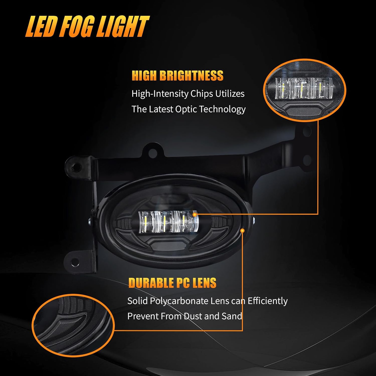OKSIWA LED Fog Lights for 2006 2007 2008 Honda Civic Coupe 2DR,Front Bumper Driving Light kit,Fog Lamp Assembly Replacement with Switch,Wiring Harness,Plug and Play-5