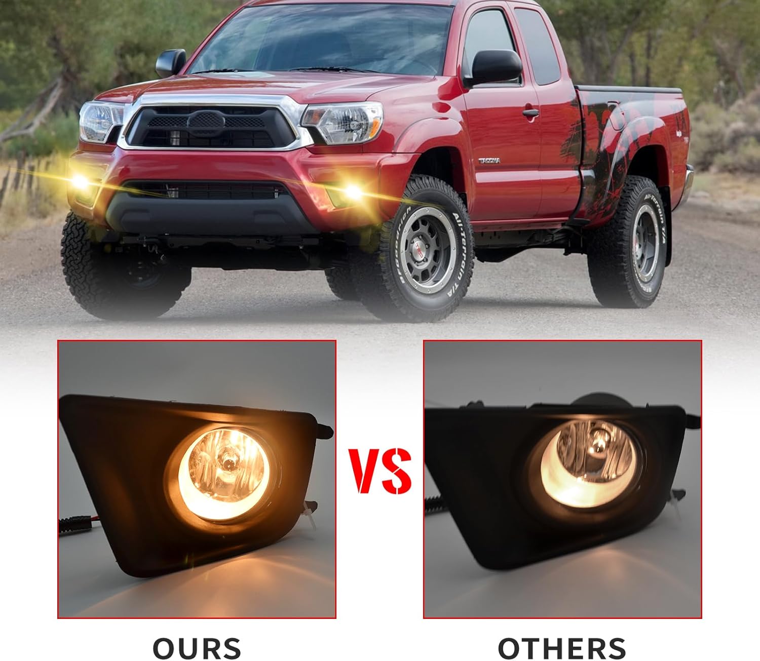 OKSIWA Fog Lights Assemblies Compatible With 2012-2015 Toyota Tacoma Bumper Driving Lamps Fog Lamps Driver Side Passenger Side-5