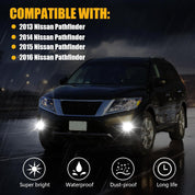 OKSIWA LED Fog Lights,Compatible with 2013-2016 Nissan Pathfinder,Front Bumer Driving Light Fog Lamp Assembly Kit with Wiring Harness, Switch,Plug and Play