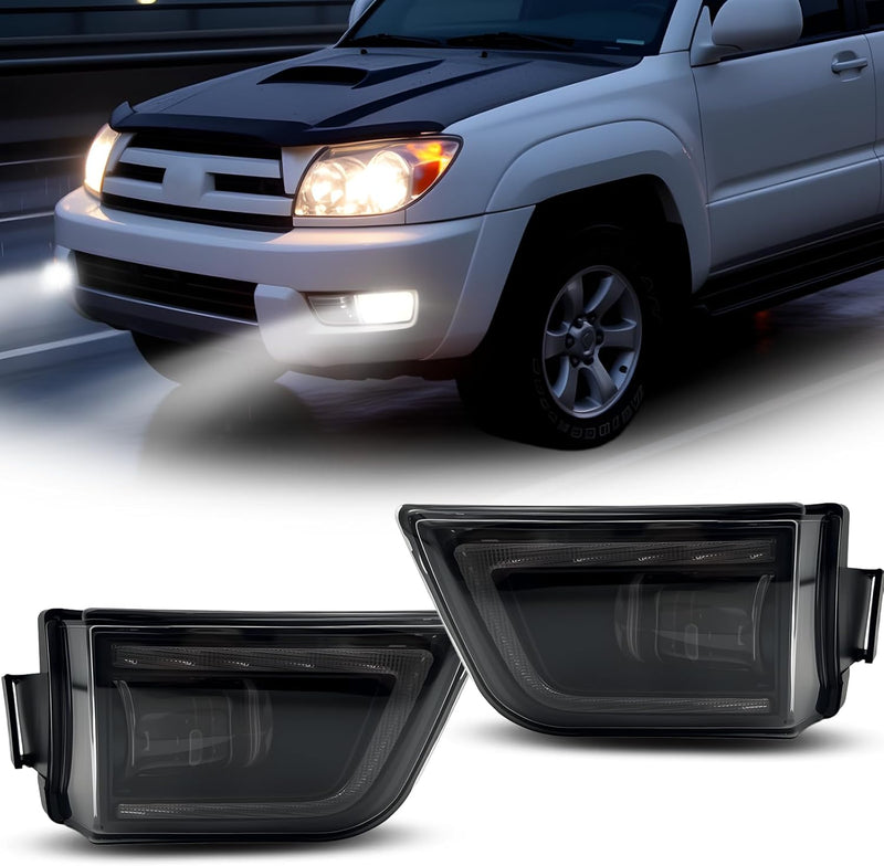 DOT approved LED Fog Lights with DRL & Turn Signal for 2003-2005 Toyota 4Runner Clear Lens Plug & Play-1