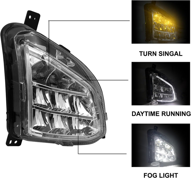 DOT Compliant LED Fog Lights with DRL for 2018-2021 Chevy Equinox Plug & Play-2