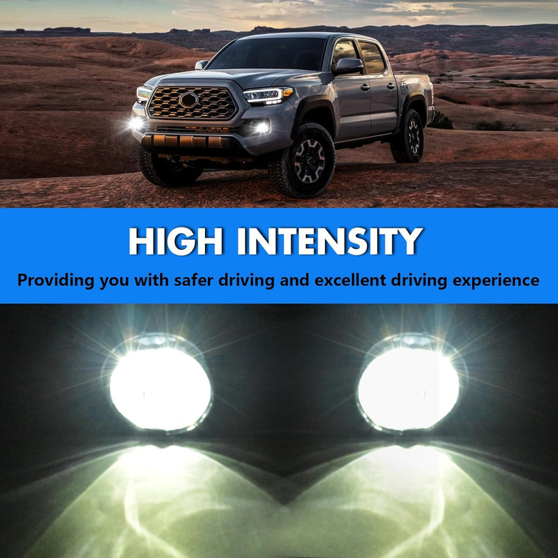 OKSIWA LED Fog Lights,Compatible with 2016-2023 Toyota Tacoma(Fits SR,SR5 Model Only), Front Bumper Driving Light, with Wiring Harness, Switch,Easy to Install (Chrome Bezels)-3