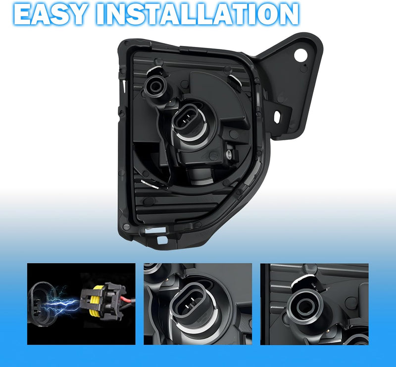 OKSIWA Fog Lights Compatible with 2014-2018 Toyota Hiace Bumper Driving Fog Lamps Assemblies with Switch and Wiring Harness-4