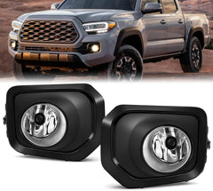 OKSIWA Halogen Fog Lights,Compatible with 2016-2023 Toyota Tacoma(Fits SR,SR5 Model Only), Front Bumper Driving Light, with Wiring Harness, Switch,Easy to Install (Black Bezels)-1