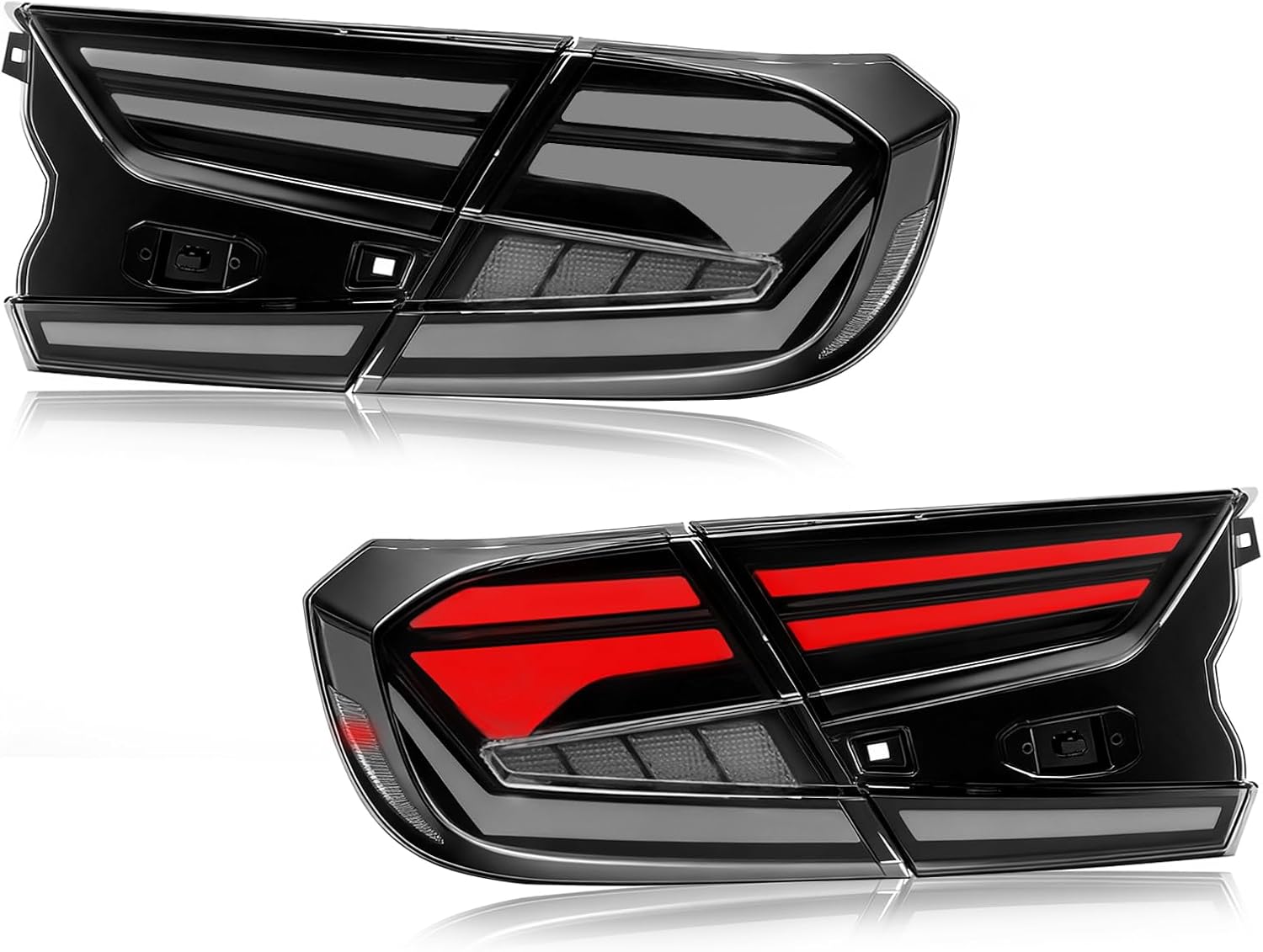 OKSIWA Full LED Tail Lights for Honda Accord 2018-2022,10th & 10.5th Gen Rear Lights with Start-Up Animation, Turn Signals, Brake Lights, and Reverse Lights