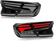 OKSIWA Full LED Tail Lights for Honda Accord 2018-2022,10th & 10.5th Gen Rear Lights with Start-Up Animation, Turn Signals, Brake Lights, and Reverse Lights