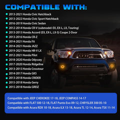 OKSIWA Laser Fog Lights Compatible with Honda Upgrade and Modified 1 Pair Led Fog Lamp Fog Lights Assembly, Front Bumper Driving Fog Lamps Set-2