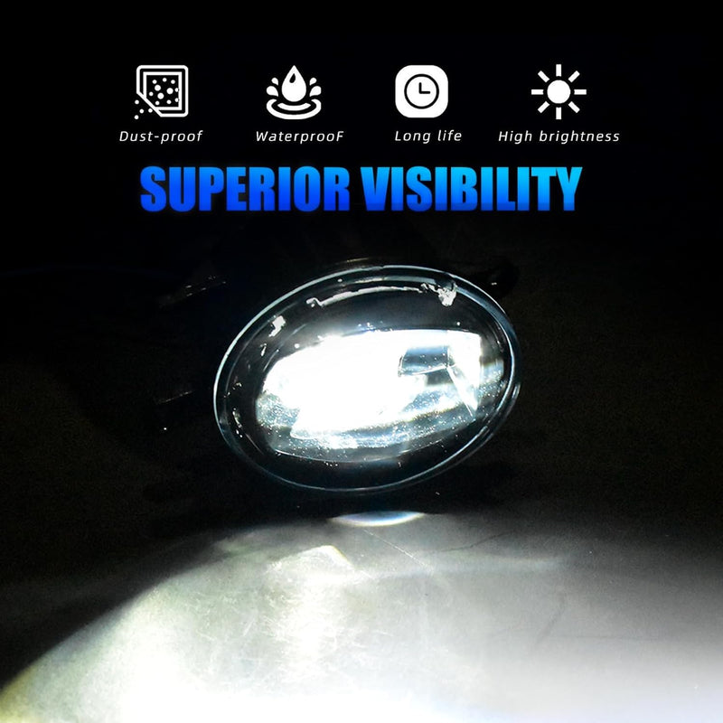 OKSIWA LED Fog Lights Assembly Compatible with Toyota Corolla 2011 2012 2013, Bumper Driving Fog lamp Replacement, DOT Certified - 1 pair-2