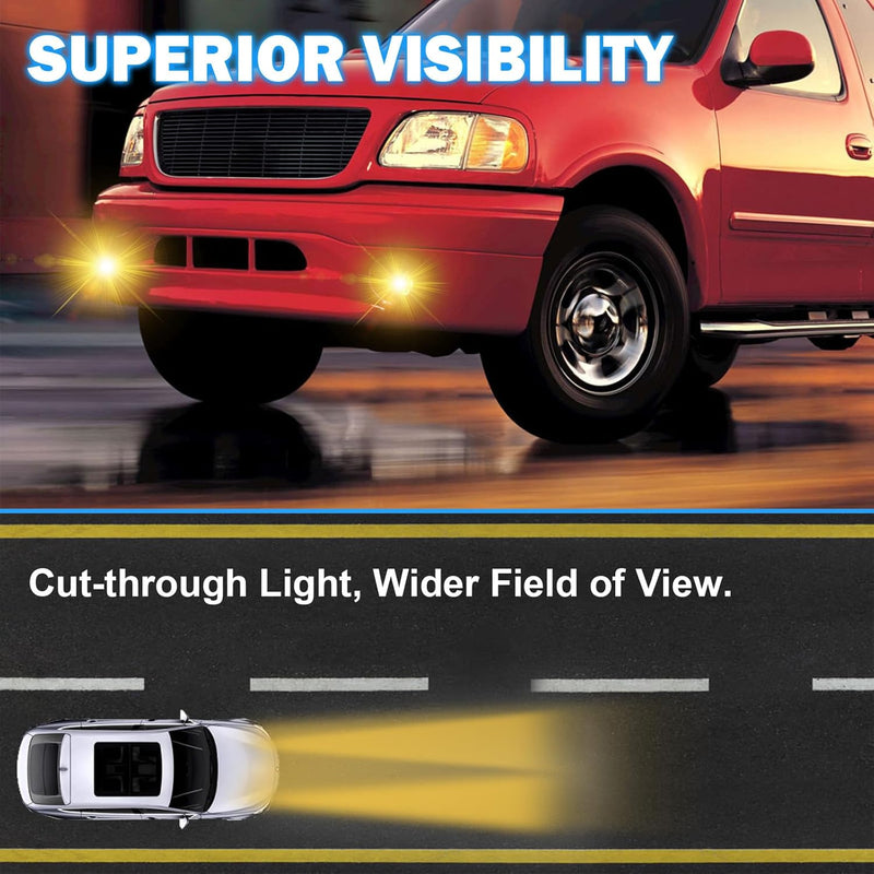 OKSIWA LED&DRL Fog Lights Compatible with 2015-2020 Ford F150, LED Fog Light Assembly Kit with Daytime Running Lights,Front Bumper Lamps Set-2