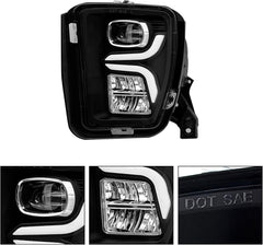 OKSIWA LED Fog Lights fit for 2013-2018 Dodge Ram 1500 Pickup 2019-2021 Ram 1500 Classic Pickup with Daytime Running Lights Turn Signal Light Bumper Driving Lamps 1 Pair of Fog Lamps-2