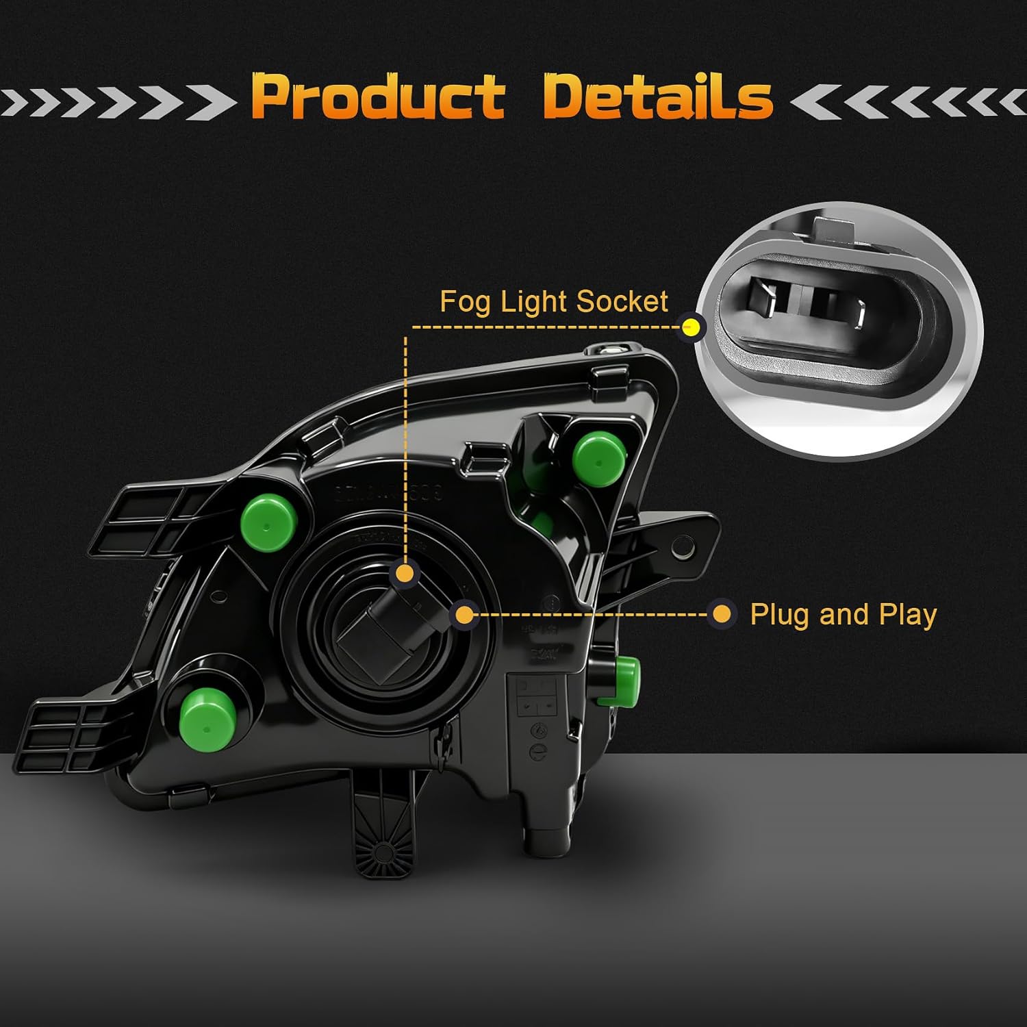 OKSIWA Fog Lights for 2015-2018 Volkswagen Jetta,OEM Style direct Fit In Fog Lamp Assembly, Durable Construction, Easy Installation, Improved Night Visibility-4