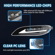 OKSIWA LED Fog Lights with DRL and Dynamic Turn Signal for Toyota Camry 2002-2004/ Corolla 2005-2008/ Solara 2002-2003, Fog Lamp Assembly Replacement with Start-up Animation, 1 Pair