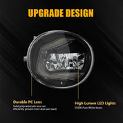 OKSIWA LED Fog Lights with DRL for 2004-2005 Toyota Rav4,2005-2007 Toyota Avalon,2006-2009 Toyota 4 Runner,2005-2006 Lexus ES330,Front Bumper Fog Lamps with Wiring Harness, Clear Lens