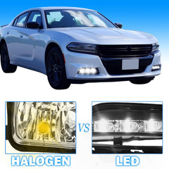 OKSIWA LED Fog Lights Assembly Compatible With 2015 2016 2017 2018 2019 2020 Dodge Charger Front Bumper Driving Fog Lamp Fog Light Kits-5