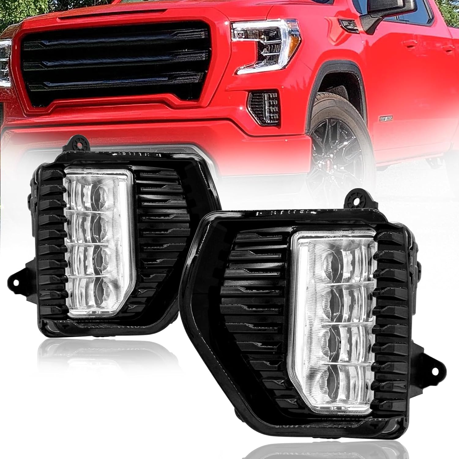 DOT Approved LED Fog Lights for 2019-2022 GMC Sierra Plug & Play-1