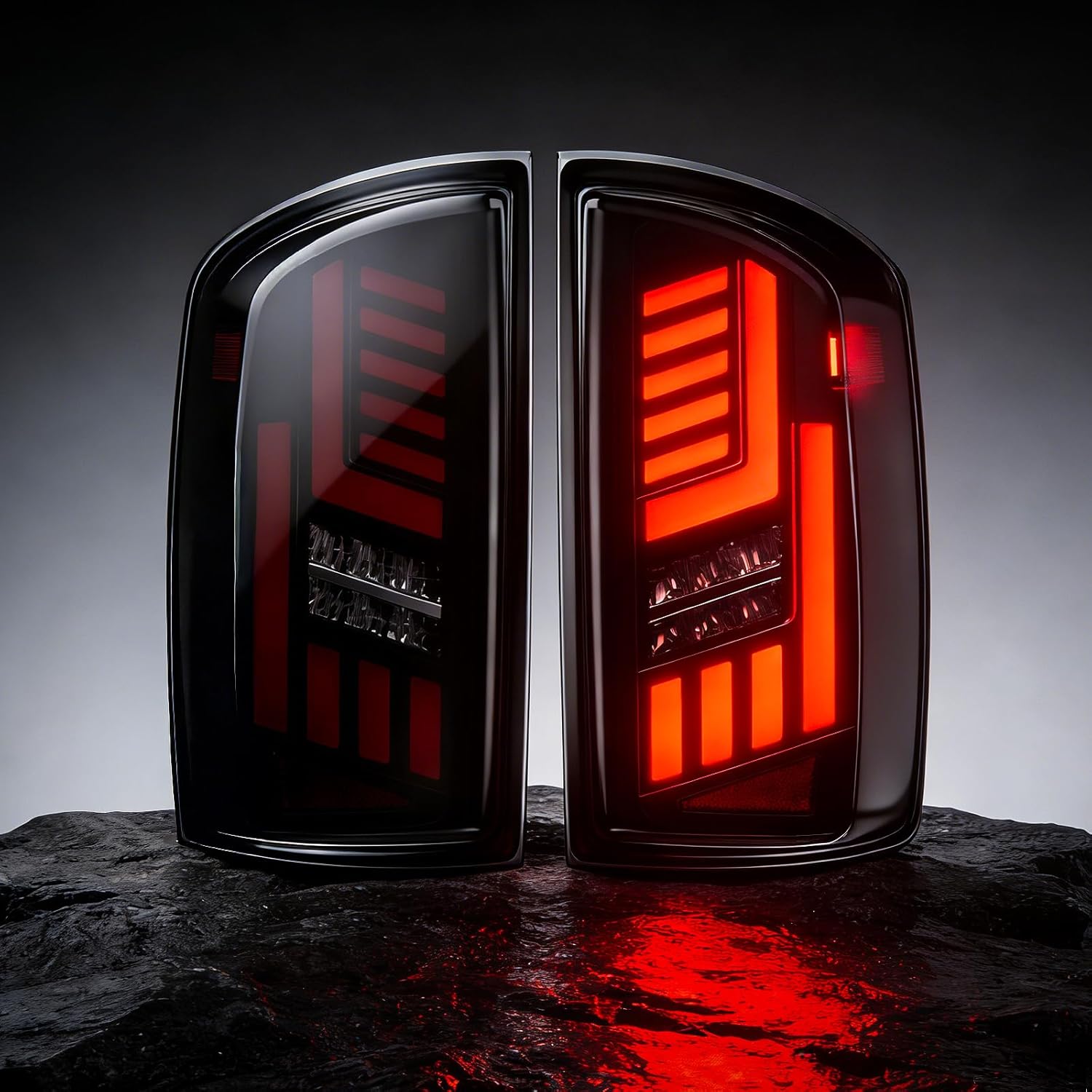 OKSIWA Sequential Full Led tail lights Fit for Dodge Ram 1500 2007 2008, Fit for Ram 2500 3500 2007-2009 Starting Animated Rear Light Assembly, Dynamic Turn Signal,Reverse Light,Brake Light Smoked-7