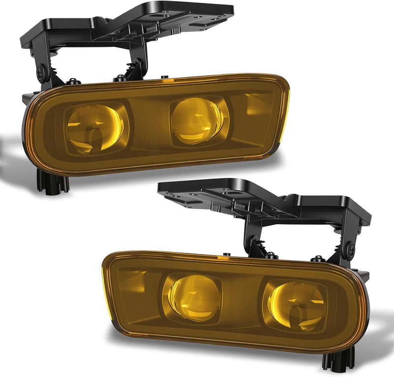 DOT Approved LED Fog Lights with Yellow Lens for 1999-2002 GMC Sierra & 2000-2006 GMC Yukon Plug & Play-9