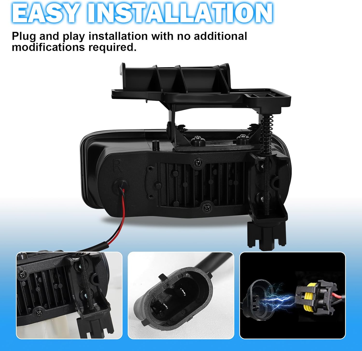 OKSIWA LED Fog Lights Assembly Fit For 1999-2002 Silverado 1500 2500/2001 2002 Silverado 1500HD 2500HD 3500/2000-2006 Tahoe Suburban 1500 2500 Fog Lamps LED3-3