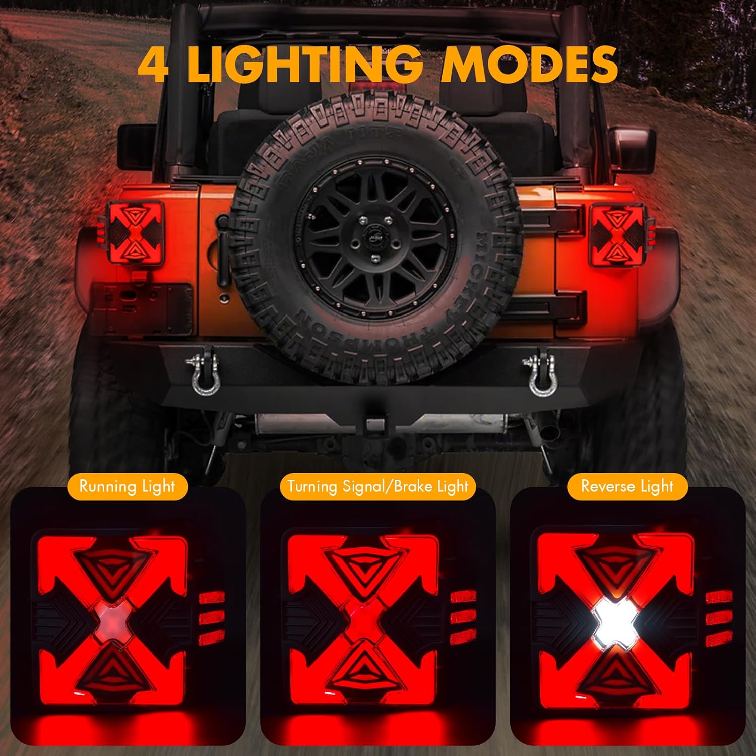 OKSIWA LED Tail Lights Fit For 2007-2018 Jeep Wrangler JK JKU Sport/Sahara/Rubicon, with Starting Dynamic Animation,Unique Shaped Design (X Smoked2)