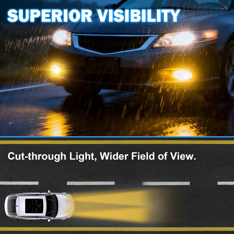 OKSIWA Fog Lights for Honda Accord 2008 2009 2010, Front Bumper Lamps with Switch & Wiring Harness, Easy Installation-2