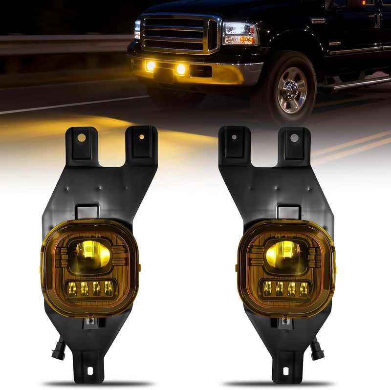 OKSIWA LED Fog Lights Fit For 2001 2002 2003 2004 Ford F-250/ F-350/ F-450/ F-550 Super Duty/2001 2002 2003 2004 Ford Excursion, A Pair Of Fog Lamps-1