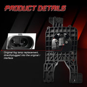 OKSIWA Fog Lights Compatible with 2008-2010 Ford F250 F350 F450 Super Duty Truck, Front Driving Lamps Clear Lens Assembly Replacement, DOT Approved (1 Pair Halogen Lamp)