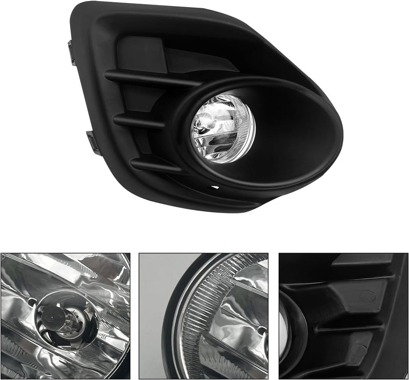 OKSIWA Fog Lights Compatible with 2016 2017 Mitsubishi Lancer 1 Pair Front Bumper Driving Fog Lamps with Wiring Harness& Switch- Clear Lens-5