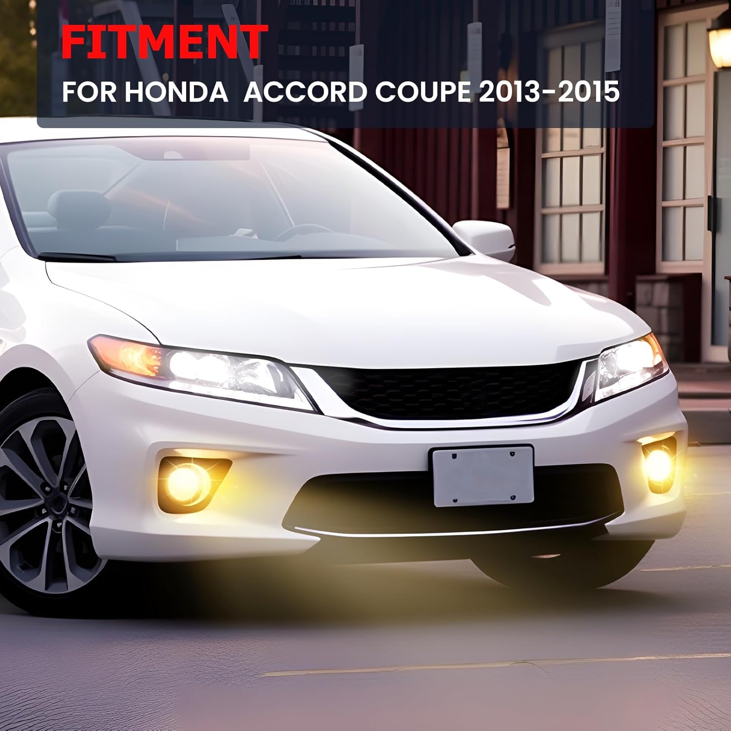 OKSIWA Fog Lights Assembly Compatible with 2013 2014 2015 Honda Accord Coupe, Front Bumper Driving Fog Lamp Kits, Driver & Passenger Side, IP67 Waterproof & Plug-And-Play-3