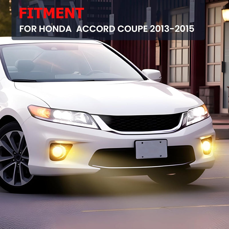 OKSIWA Fog Lights Assembly Compatible with 2013 2014 2015 Honda Accord Coupe, Front Bumper Driving Fog Lamp Kits, Driver & Passenger Side, IP67 Waterproof & Plug-And-Play-3
