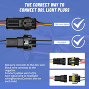 OKSIWA LED Fog Lights with DRL & turn singal Assembly Compatible With 2005-2011 Tacoma,2007-2013 Tundra,2004-2006 Solara,2008-2015 Sequoia Clear Lens 1Pair Upgraded Modified Lamps