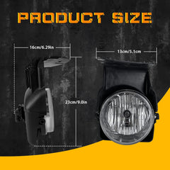 DOT Approved Halogen Fog Lights with Clear Lens for 2003-2007 GMC Sierra Plug & Play-7
