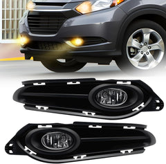 OKSIWA Fog Lights Assembly Compatible With 2015 2016 2017 2018 2019 2020 2021 2022 2023 HR-V/VEZE Front Bumper Driving Fog Lamp Light Kits-1