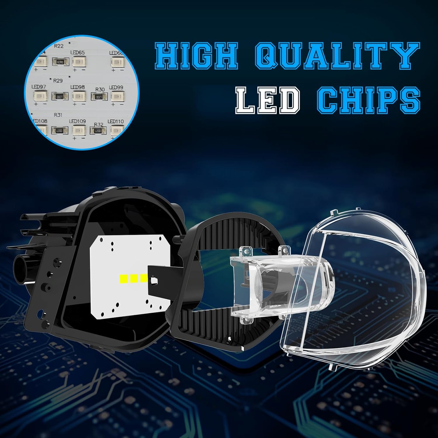 OKSIWA Led Fog Lights for 06-08 BMW E90 3 Series 323i 325i 325xi 330i 330xi 335i 335xi 328i 328xi 2006 2007 2008 Upgrade LED Fog Lights 1 Pair