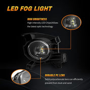 OKSIWA LED Fog Lights,Compatible with 2013-2016 Nissan Pathfinder,Front Bumer Driving Light Fog Lamp Assembly Kit with Wiring Harness, Switch,Plug and Play